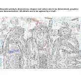 The author made an artistic print Antrain