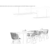 Hanging acoustic panel with integrated lighting Granton