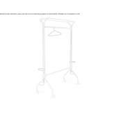 Stojak na ubrania z anodyzowanego aluminium ze stojakiem na parasole Toraya