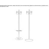 Stainless steel clothes rack Walnut