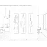 Wooden clothes hanger mounted to the wall Brito