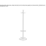 Clothes hanger made of chrome-plated steel Walnut
