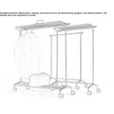 Brushed steel clothes rack Jonuta