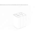 Powder-coated steel waste bin for sorting waste Mede