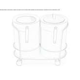 Metal waste bin/flower pot Davle