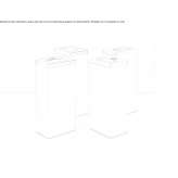 Metal waste paper bin for sorting garbage Coubon