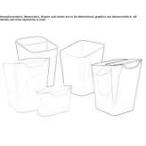 Technopolymer waste paper bin Ranon
