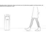 Stainless steel waste paper bin Jonuta
