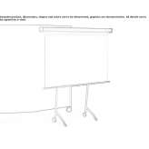 Painted metal office board on wheels Zdralovi
