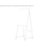 Swivel steel office board on wheels Cocieri