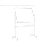 Swivel ceramic office board on wheels Zorkino