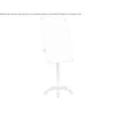 Swivel office board made of tempered glass on wheels Orisoain