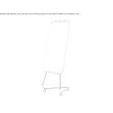 Swivel glass office board on wheels Leisnig