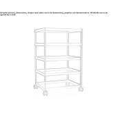 Wózek ze szkła i aluminium Copiague