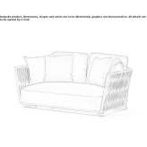 Dwuosobowa sofa ogrodowa z tkaniny Frankton
