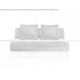 Two-seater fabric garden sofa Duverge