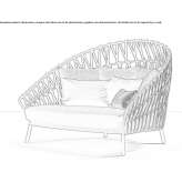 Two-seater acrylic garden sofa Pekmezli