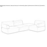 Corner garden sofa in fabric Sopetran