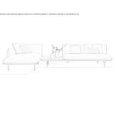 Corner modular garden sofa made of fabric Schaan