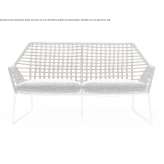 Two-seater fabric garden sofa with a removable cover Vorbach