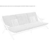 3-osobowa sofa ogrodowa z aluminium i tkaniny Gabiano