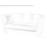 Two-seater garden sofa made of polyethylene Dalserf