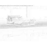 Two-seater fabric sofa for outdoor/indoor use Aksay