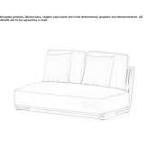 Segmentowa sofa ogrodowa z tkaniny Frankton