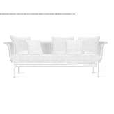 3-osobowa wiklinowa sofa ogrodowa Comares