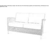 Two-seater wicker garden sofa Benesat