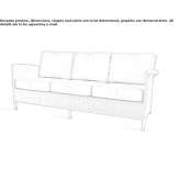3-seater wicker garden sofa Benesat