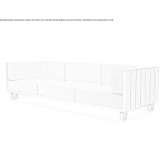 Aluminum and wood garden sofa on wheels Codogne