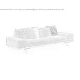 4-osobowa tkanina i drewniana sofa ogrodowa Accoya Gorele