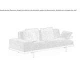 3-osobowa tkanina i drewniana sofa ogrodowa Accoya Gorele