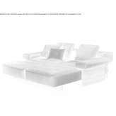 Sectional garden fabric with chaise longue Chelsea