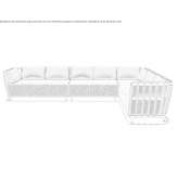 Modułowa sofa ogrodowa z drewna tekowego Bradesti