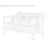 Mała sofa z tkaniny Zorawina