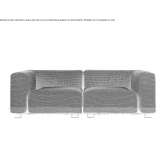 Sectional fabric sofa Aveize