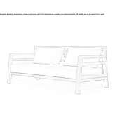 3-osobowa sofa ogrodowa z tkaniny Soimi