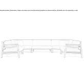 Modułowa sofa ogrodowa z tkaniny Soimi