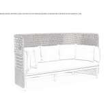 3-seater garden sofa with high backrest Petrila