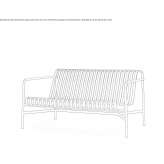 Steel garden sofa Quime