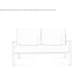 Two-seater garden sofa made of galvanized steel Ocelota