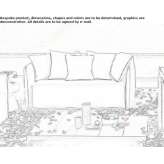 3-osobowa sofa ogrodowa z tkaniny ze zdejmowanym pokrowcem Proceno