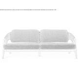 3-osobowa sofa ogrodowa z drewna tekowego Pierz
