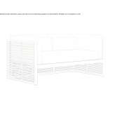 Two-seater teak garden sofa Talca