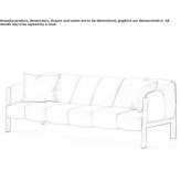3-osobowa sofa ogrodowa z tkaniny Resetari