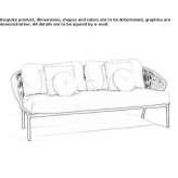 Dwuosobowa, linowa sofa ogrodowa Brzyska