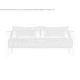 2-seater thermally lacquered aluminum sofa Xalisco
