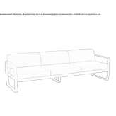 3-seater fabric garden sofa Yarravel